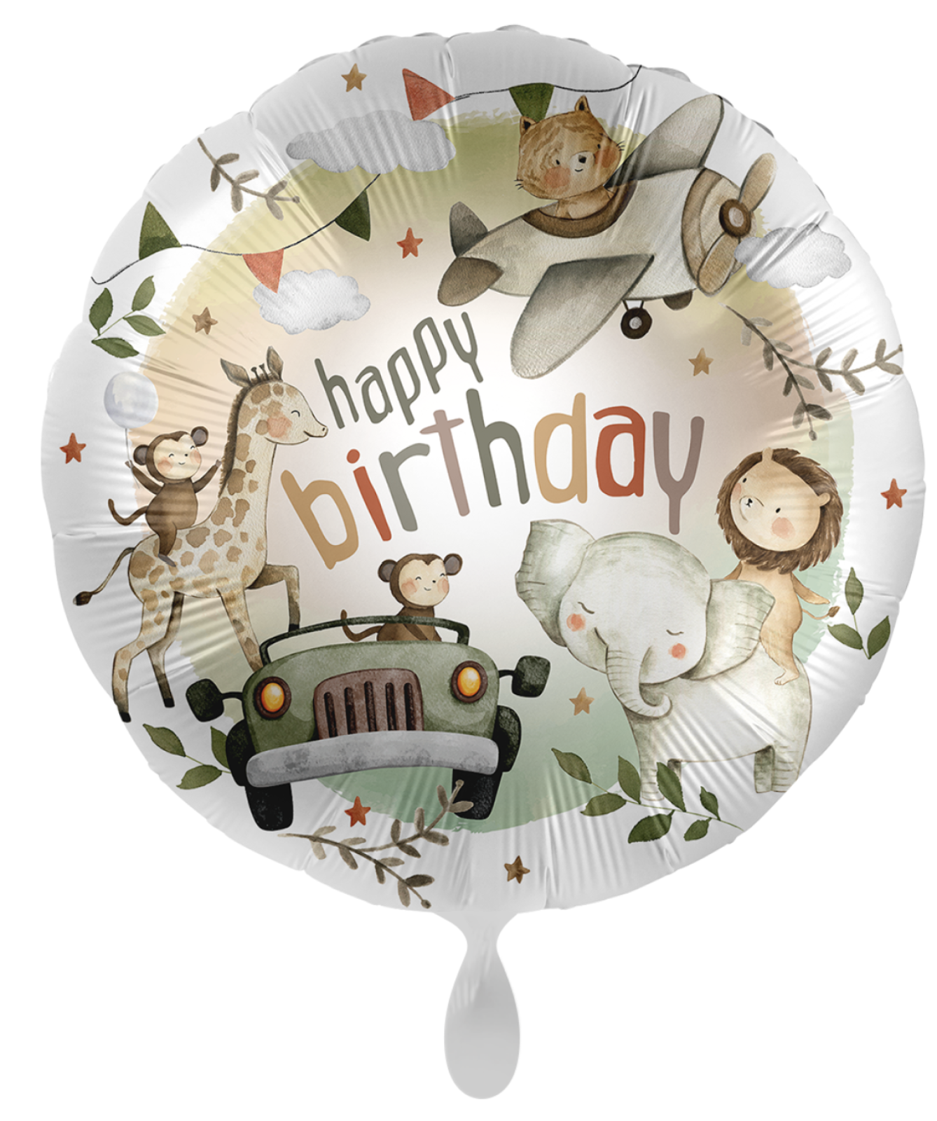 Folienballon - Happy Birthday, Safari - ø 43cm